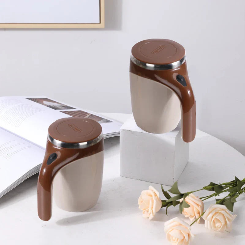 अल्छी कफी स्टिरिङ कप अटो स्टिरिङ कप चुम्बकीय घुमाउने इलेक्ट्रिक मिल्क कप मार्क कप ३०४ स्टेनलेस स्टील