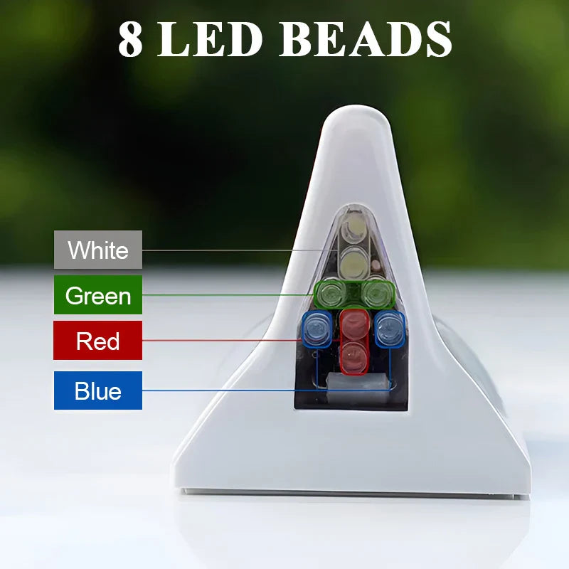 कार सोलार चार्ज एलईडी एन्टी कोलिजन चेतावनी लाइट कार शार्क फिन एन्टेना रूफ टेल मोडिफिकेशन लाइट कार सेफ्टी चेतावनी लाइट