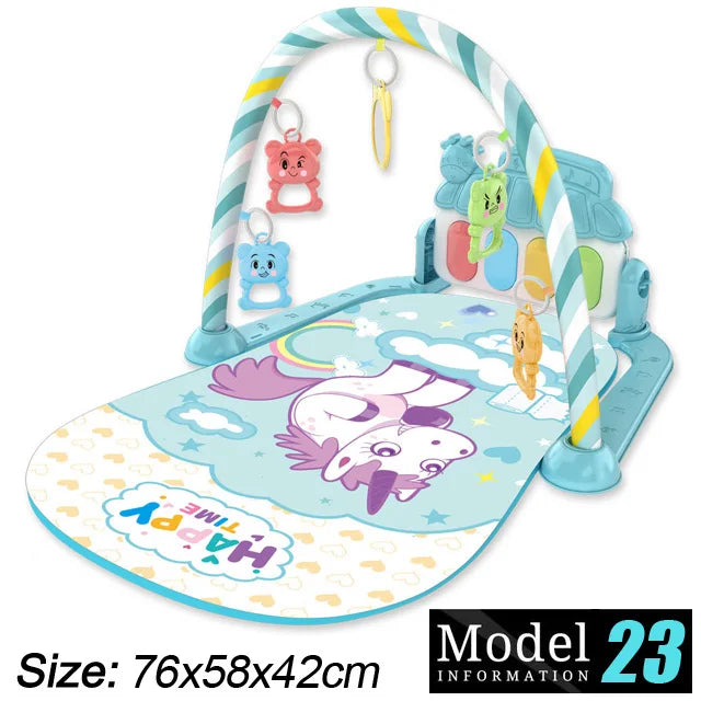 बच्चा गतिविधि जिम संगीत र्‍याक प्रारम्भिक शिक्षा खेलौना उपहार नवजात शिशु ०-३६ महिना पियानो किबोर्ड शिशु क्रलिङ ब्ल्याङ्केट पेडल प्ले म्याट