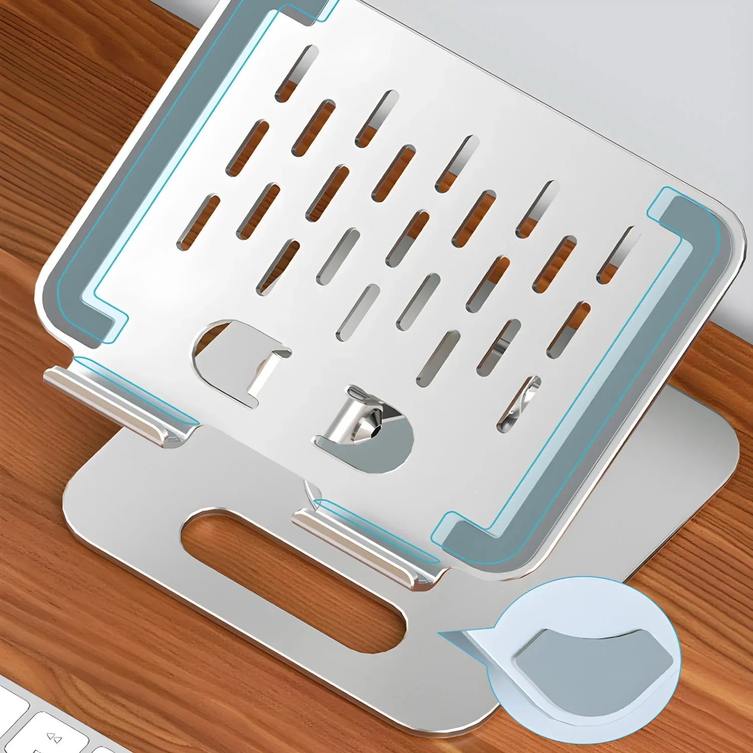 फोन ट्याब्लेट स्ट्यान्ड समायोज्य एल्युमिनियम मिश्र धातु पोर्टेबल फोल्डिंग स्ट्यान्ड कूलिङ स्ट्यान्ड आईप्याड एन्ड्रोइड प्याड ट्याब्लेटको लागि घुमाउने समर्थन