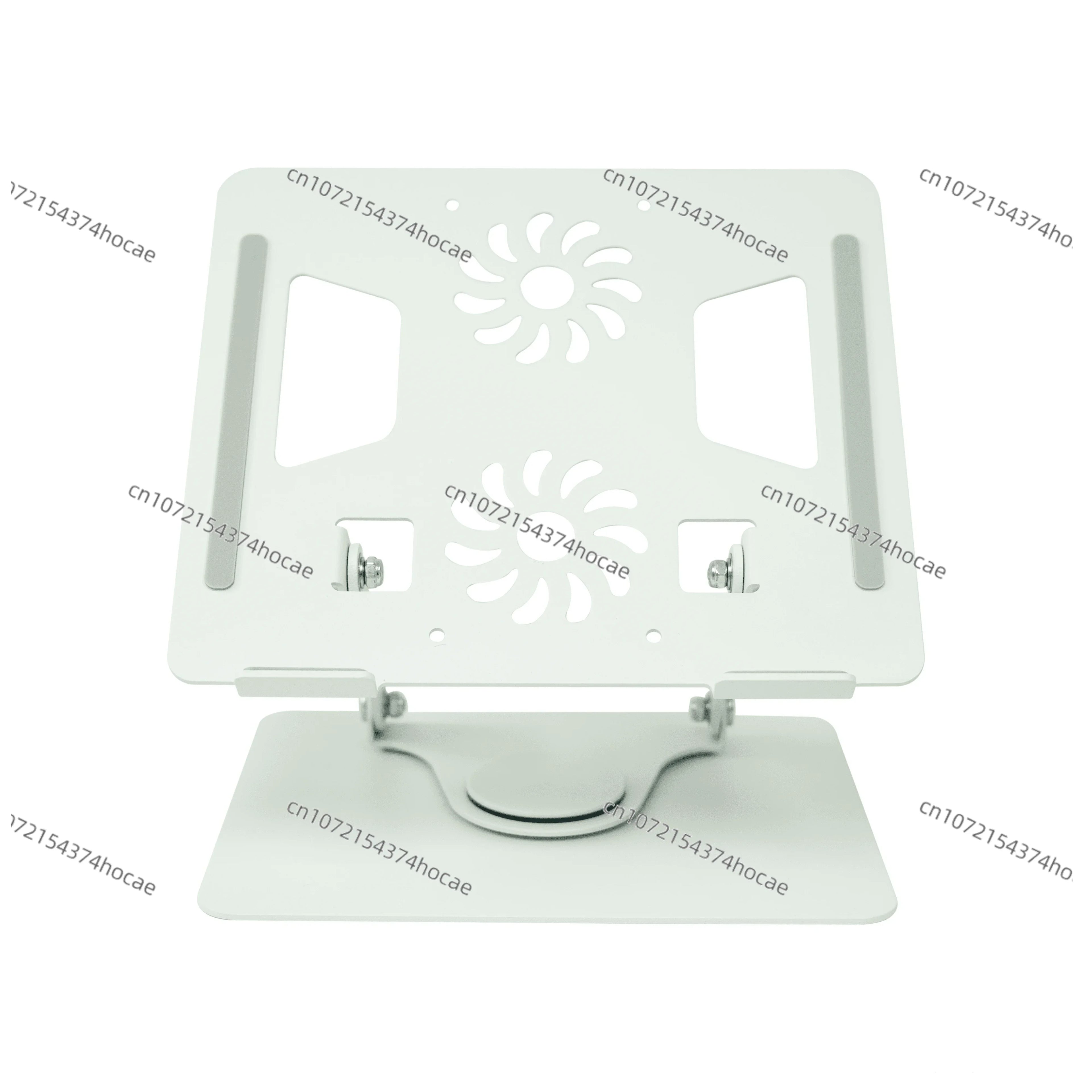 धातु समायोज्य ल्यापटप होल्डर ३६० डिग्री घुमाउने ल्यापटप कूलिङ होल्डर फोल्डेबल ल्यापटप लिफ्टर होल्डर डुअल फ्यानहरू सहित