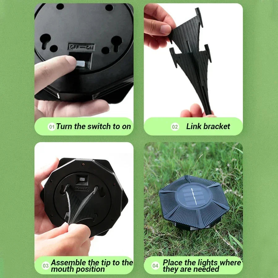 सुपर ब्राइट सोलार एलईडी ग्राउन्ड ल्याम्प आउटडोर गार्डेन आँगन मार्ग लन सजावट दफन गरिएको बत्ती IP65 वाटरप्रूफ वायुमण्डल बत्ती