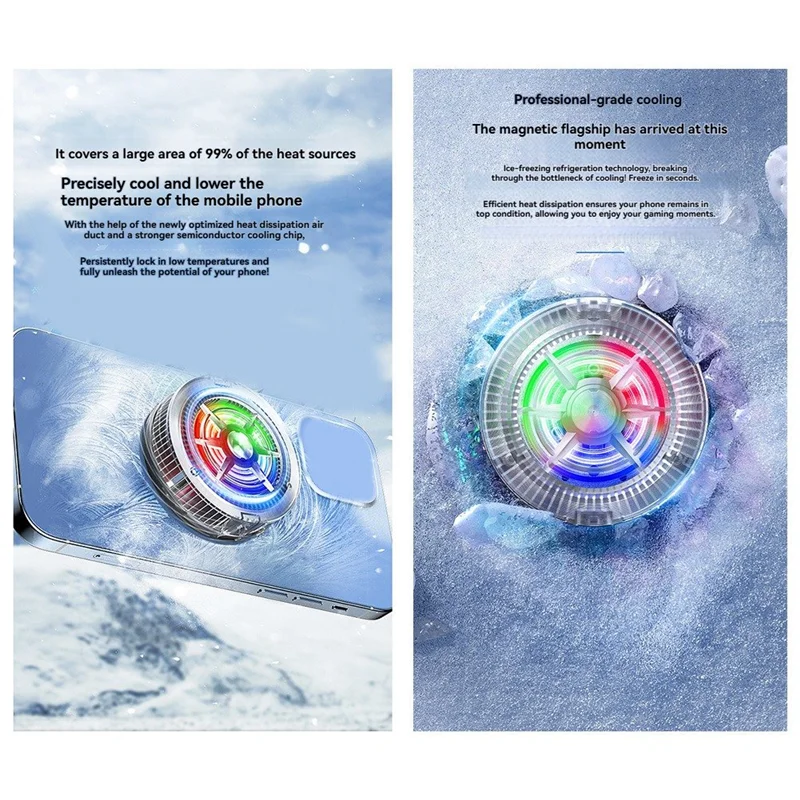 गेमिङ कुशल ताप सिङ्क प्रविधिको लागि आदर्श N11R अल्ट्राथिन चुम्बकीय अर्धचालक फोन कूलर