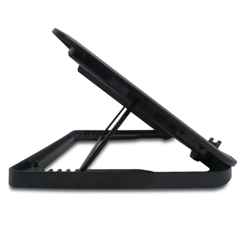 म्याकबुक ल्यापटप नोटबुक पेरिफेरल्सको लागि शान्त ल्यापटप कूलिङ प्याड एलईडी बेस स्ट्यान्ड २ USB पोर्ट पाँच ठूला कूलिङ फ्यान कूलिङ प्याड