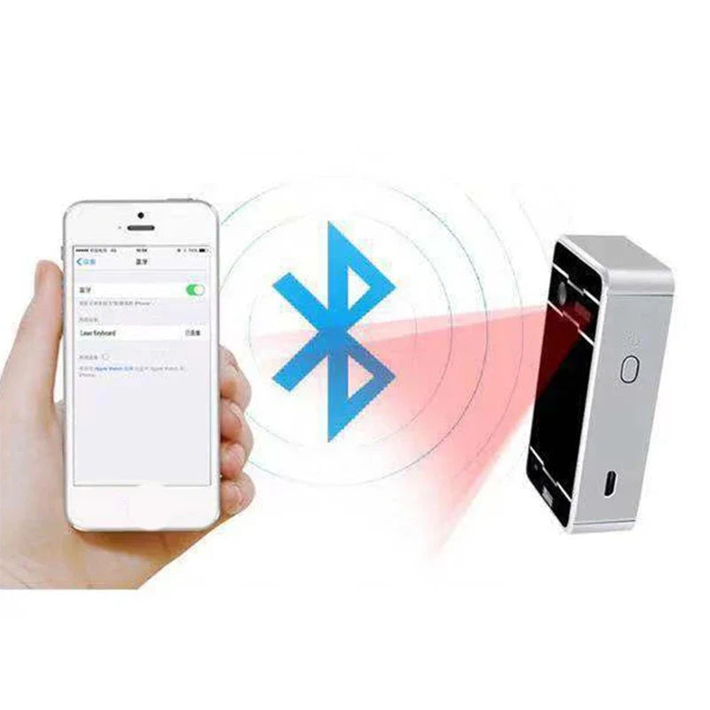 L22A-भर्चुअल किबोर्ड ब्लुटुथ वायरलेस टच प्रोजेक्टर फोन किबोर्डहरू कम्प्युटर प्याड ल्यापटपको लागि माउस प्रकार्यको साथ