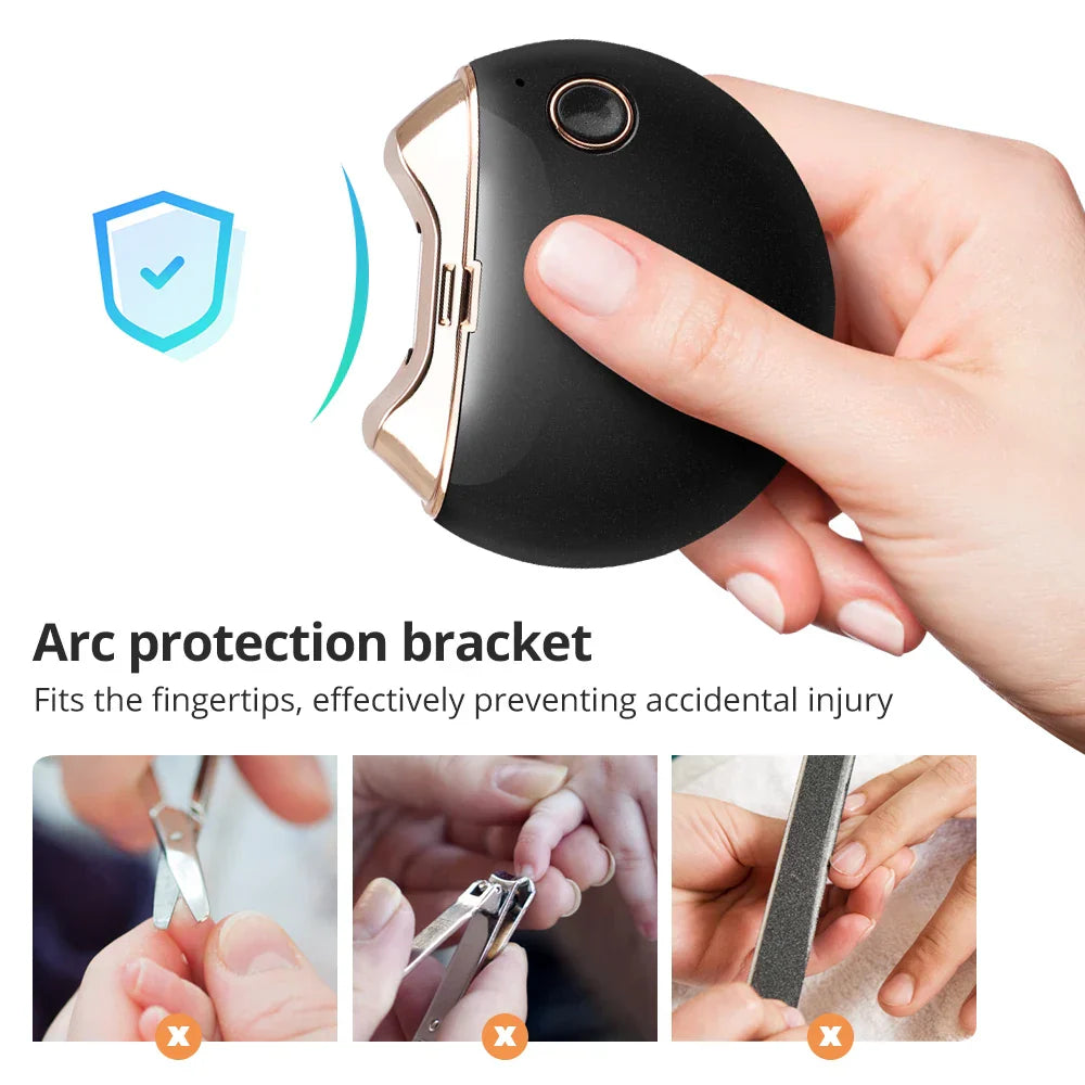 इलेक्ट्रिक नेल क्लिपर स्वचालित नेल क्लिपर ट्रिमर कटर नेल सिजर कम आवाज एन्टी-स्प्ल्याश नेल मेसिन मैनीक्योर मेसिन