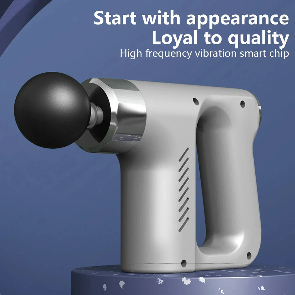 फिटनेस रिकभरी फासिया थेरापीको लागि स्मार्ट हाई फ्रिक्वेन्सी मसाज गन इलेक्ट्रिक डीप टिस्यु मसल रिल्याक्स बडी मसाजर