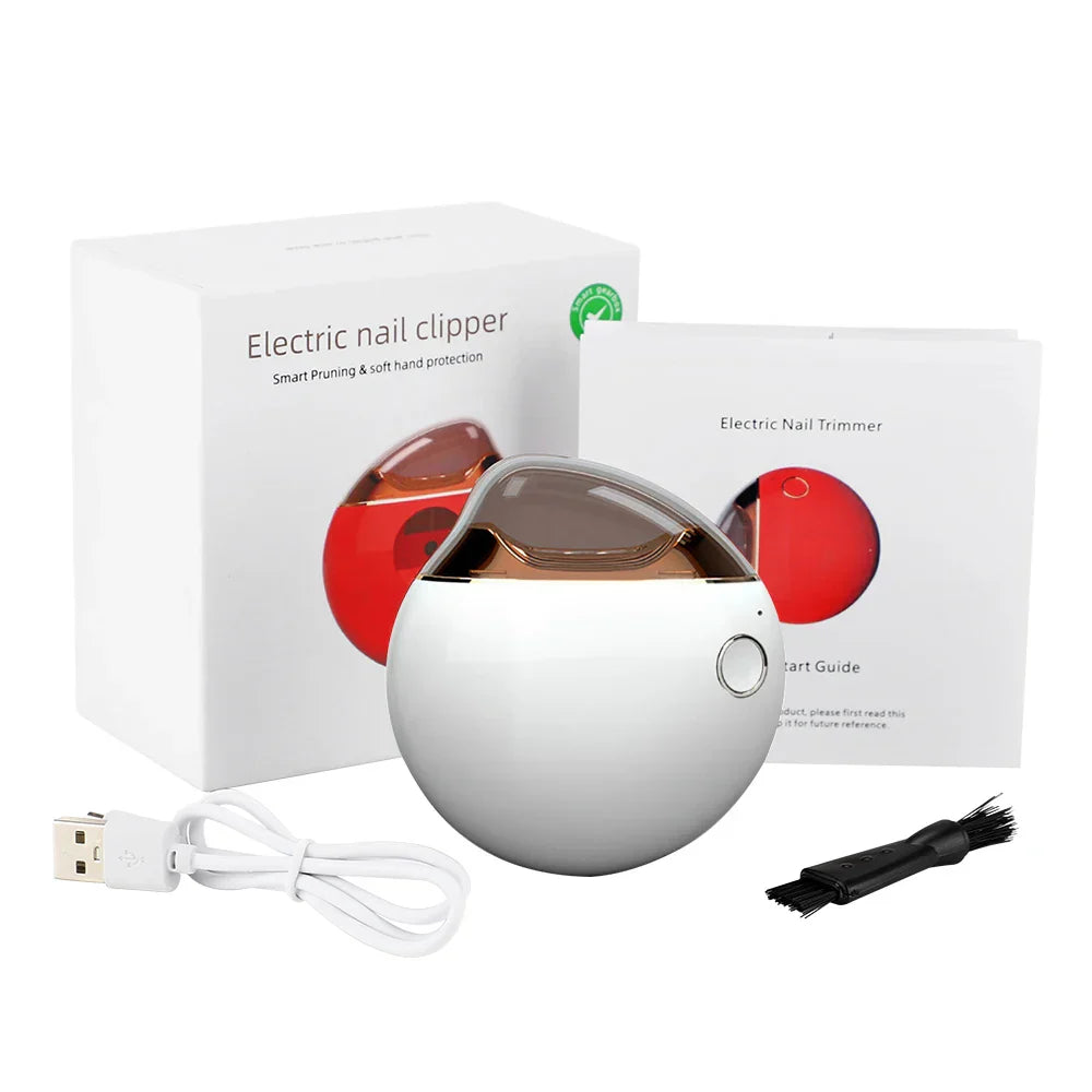 इलेक्ट्रिक नेल क्लिपर स्वचालित नेल क्लिपर ट्रिमर कटर नेल सिजर कम आवाज एन्टी-स्प्ल्याश नेल मेसिन मैनीक्योर मेसिन