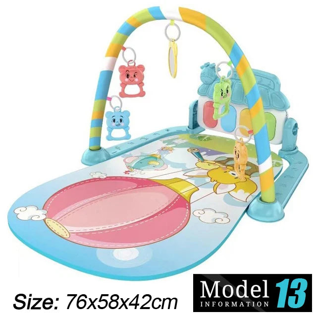 बच्चा गतिविधि जिम संगीत र्‍याक प्रारम्भिक शिक्षा खेलौना उपहार नवजात शिशु ०-३६ महिना पियानो किबोर्ड शिशु क्रलिङ ब्ल्याङ्केट पेडल प्ले म्याट